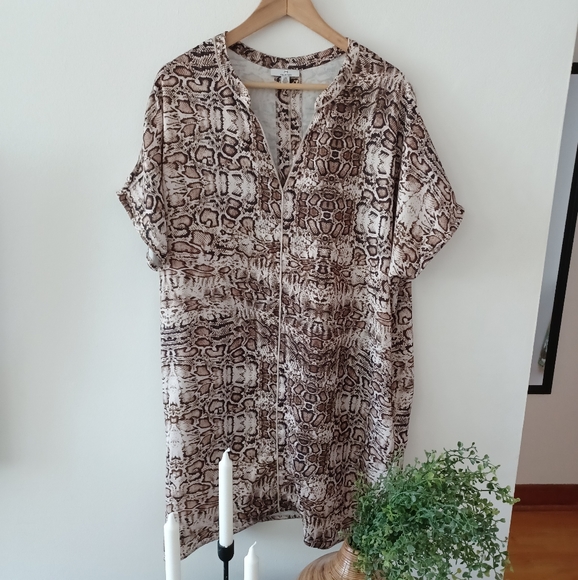 NWT Halston Snakeskin Pattern Tunic Dress - Picture 1 of 11
